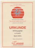 Urkunde Gartow Sport250 Platz6